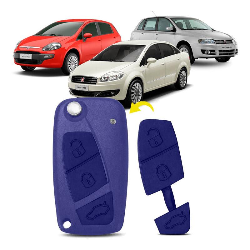 Capa Botão Chave Canivete Stilo Punto Linea Azul 3 Botoes - NPX Imports