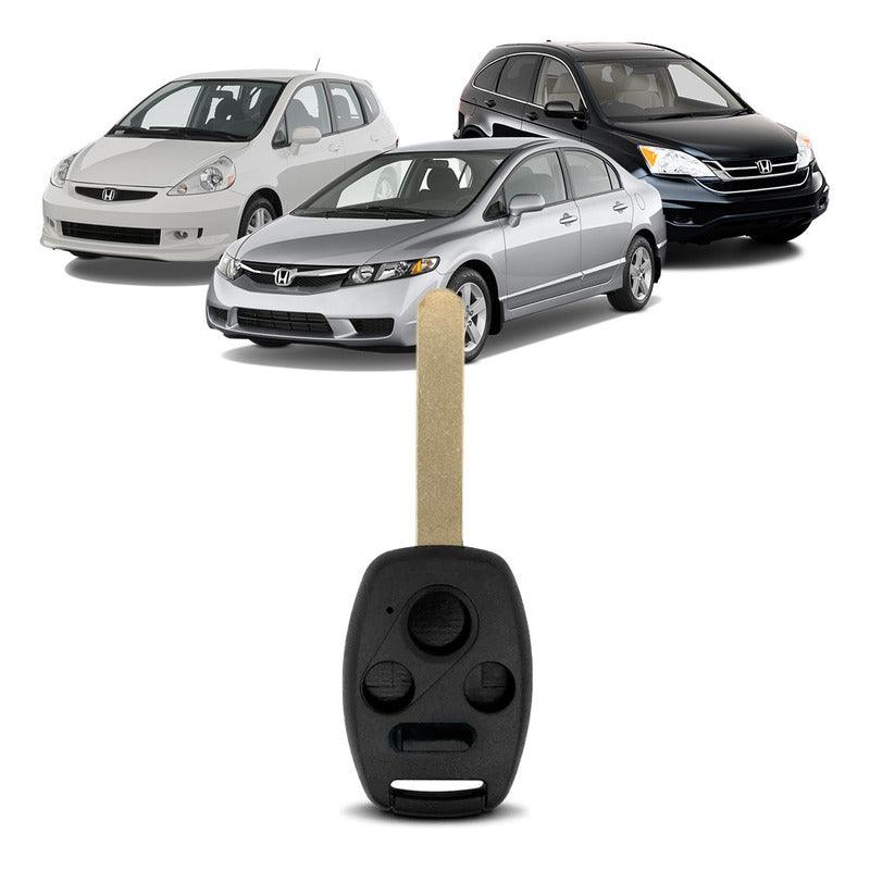Chave Convencional Gaveta Civic City Fit 3 Botões + Panico - NPX Imports