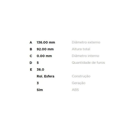 Cubo Roda Dianteira Fremax Volvo V40 - 2012-2019 - NPX Imports