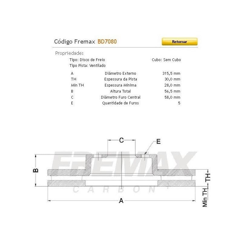 Disco De Freio Dianteiro Subaru Tribeca 3.6 2008 A 2012 - NPX Imports