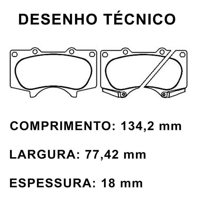 Jogo Pastilha De Freio Dianteira Hilux Sw4 2005 A 2008 - NPX Imports