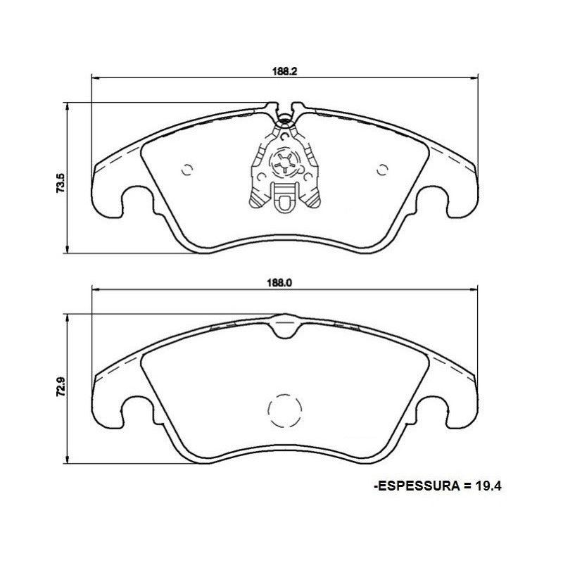 Jogo Pastilha Freio Dianteira Bosch Cerâmica Audi A5 2011 - NPX Imports