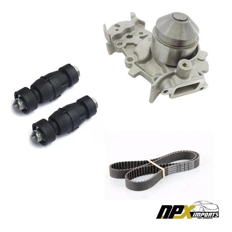 Kit 02 Bieletas + Correia Dentada + Bomba Dagua Clio 2003 - NPX Imports