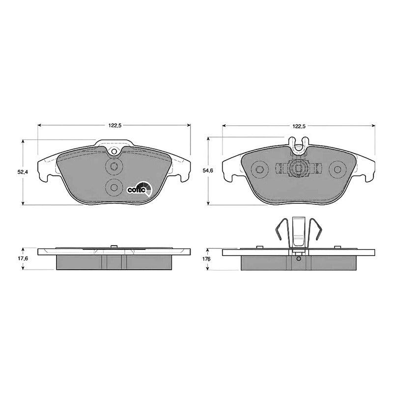 Kit Pastilha Freio Mercedes Benz Classe C 2007 A 2014 Trw - NPX Imports