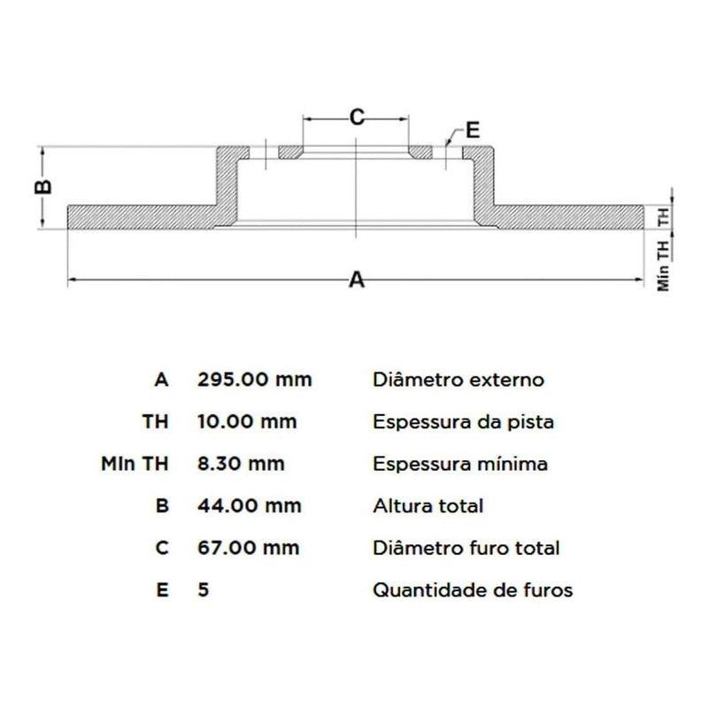 Par Disco Freio Mercedes Gla200 15 A 17 Tras Sólido Fremax - NPX Imports