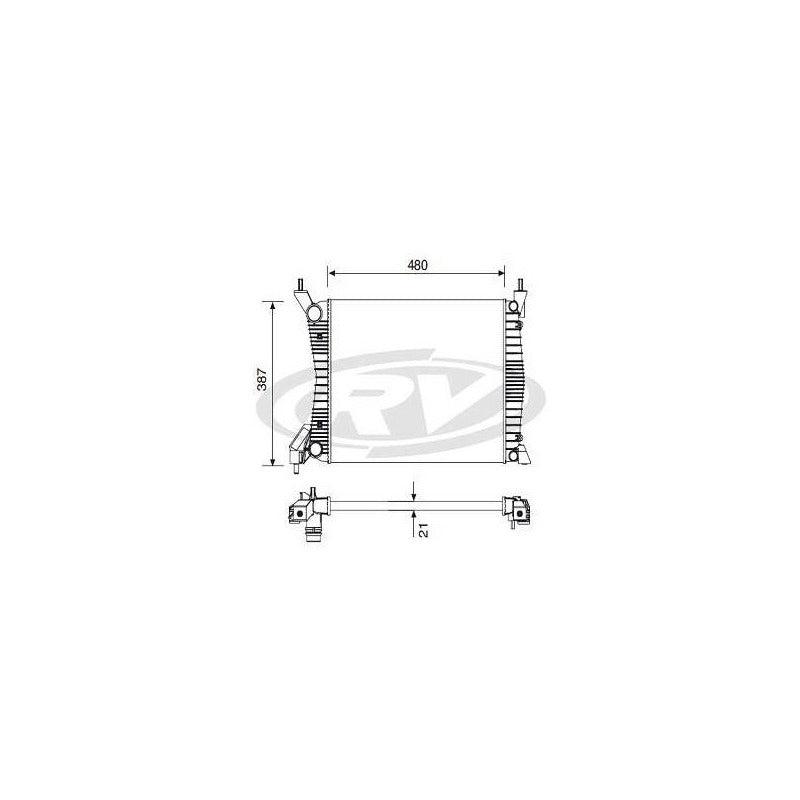 Radiador Uno Vivace 2010 11 12 13 14 15 16 17 18 19 20 Valeo - NPX Imports