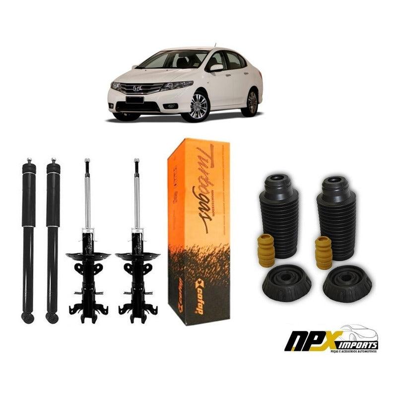 04 Amortecedor Dianteiro + Traseiro + Kit Honda City 09/14 - NPX Imports