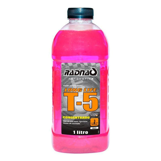 Aditivo Fluído Radiador Rosa Concentrado T5 Radnaq 1 Litro - NPX Imports