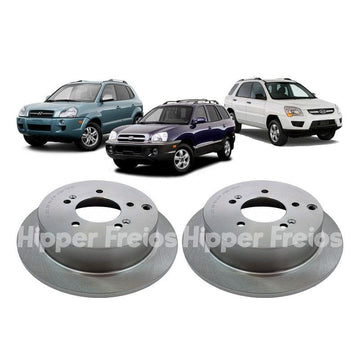 Disco Freio Traseiro Santa Fé Tucson Sportage 2001 A 2016 - NPX Imports
