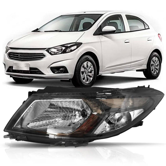 Farol Esquerdo Onix Joy 2016 2017 2018 2019 Mascara Negra - NPX Imports