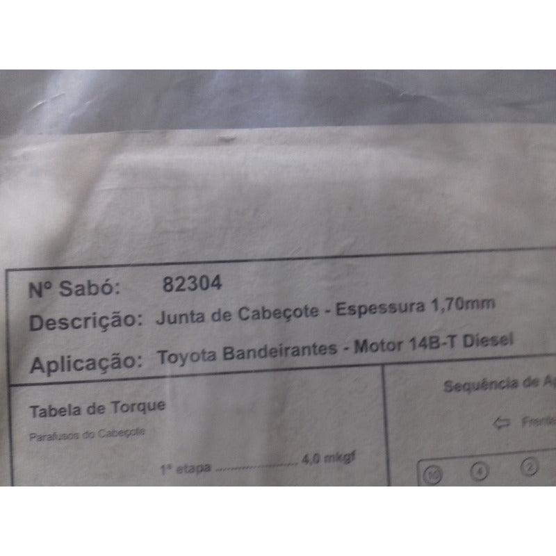 Junta De Cabeçote Toyota Bandeirante Motor 14b - 1,70 Mm - NPX Imports