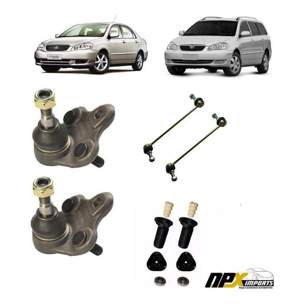 Kit Amortecedor + Pivo E Bieleta Corolla Fielder 2003 A 2008 - NPX Imports