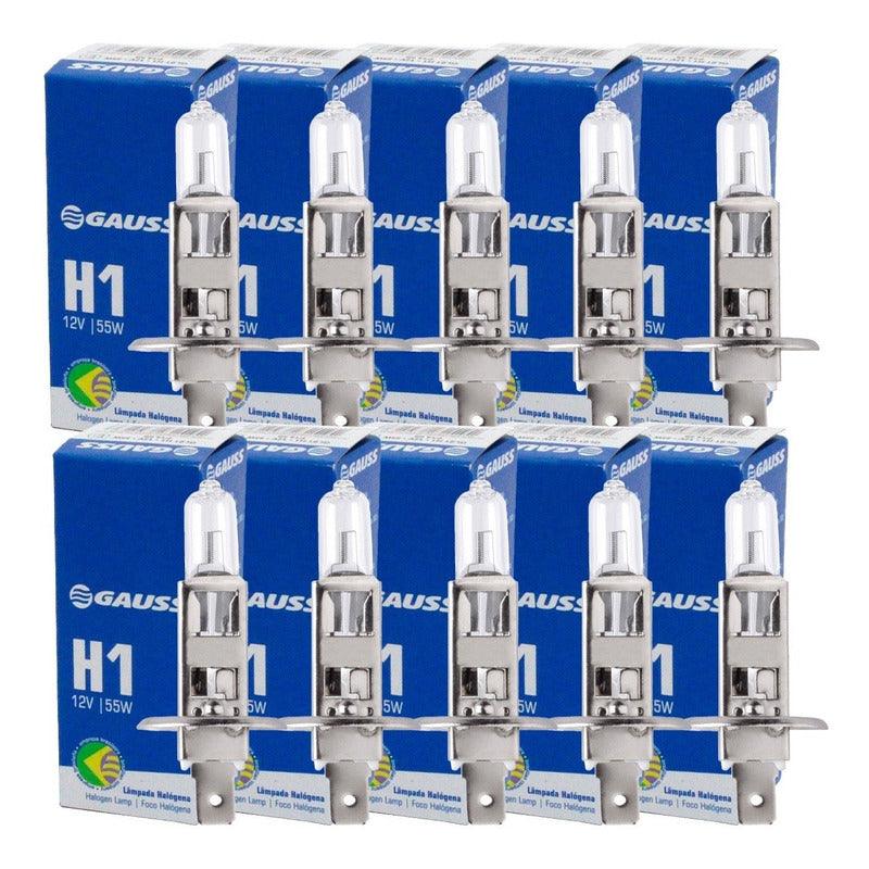 Kit C/ 10 Lâmpadas Automotivas Gauss H1 55w Halógena 12v H-1 - NPX Imports