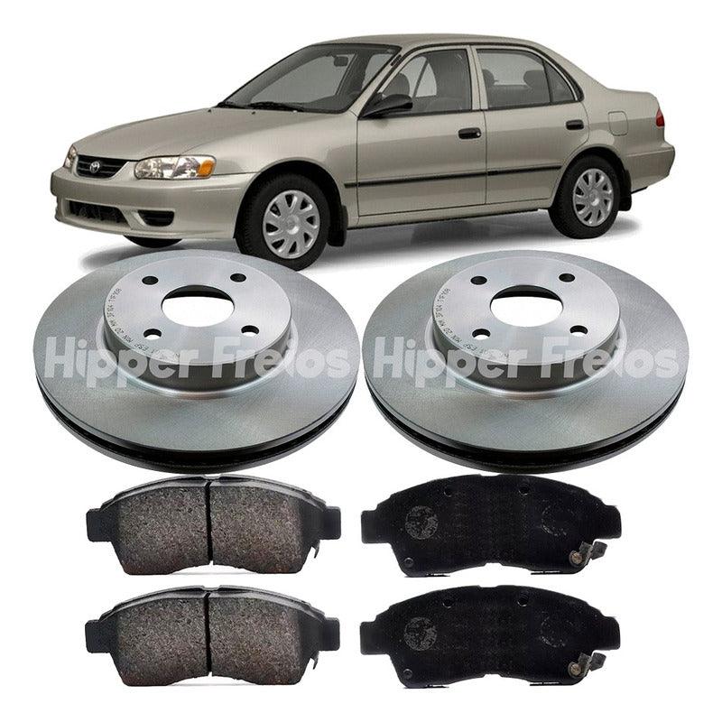 Kit Disco + Pastilha Dianteiro Corolla 1999 2000 2001 2002 - NPX Imports