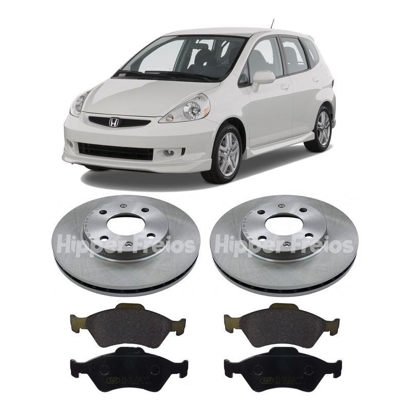 Kit Freio Disco Pastilha Honda Fit 2004 2005 2006 2007 2008 - NPX Imports