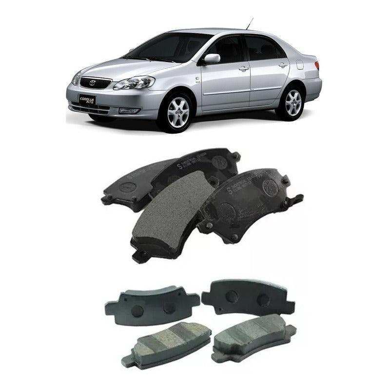 Kit Pastilha Dianteira E Traseira Toyota Corolla 2003 2004 2005 2006 2007 2008 - NPX Imports