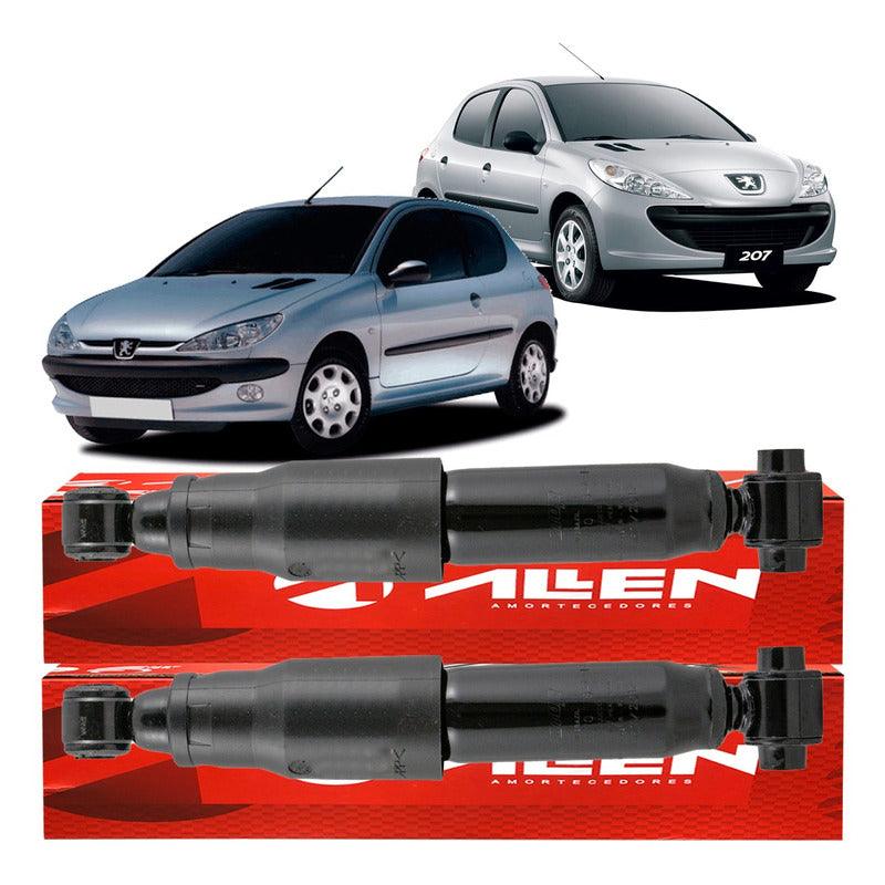 Par Amortecedor Traseiro Peugeot 206 207 1.0 1.4 1.6 Novo - NPX Imports