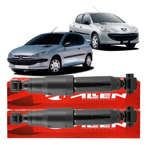 Par Amortecedor Traseiro Peugeot 206 207 1.0 1.4 1.6 Novo - NPX Imports