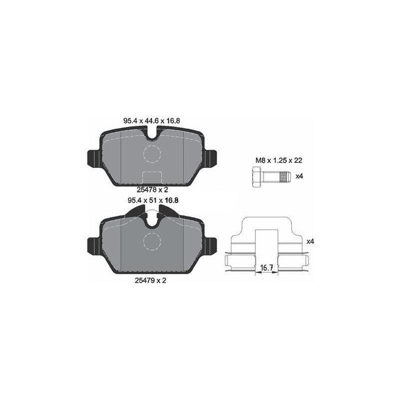 Pastilha Tras. Textar Mini Jcw Countryman 2010-2016 R60 - NPX Imports