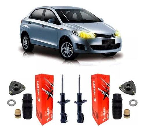 2 Amortecedor + Kit Dianteiro Chery Celer 2012 2013 2014 15 - NPX Imports